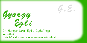 gyorgy egli business card